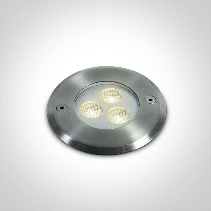 3x1W LED CW (студено бяло) SS316 IP68 Вградено Подводно 24V