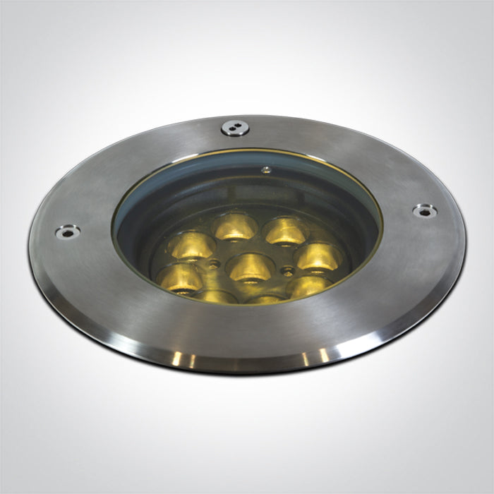 SS316L IP67 Земен Регулируем 9x1,5W WW (топло бяло) 230V Dark-Light (задълбочен оптичен конус)