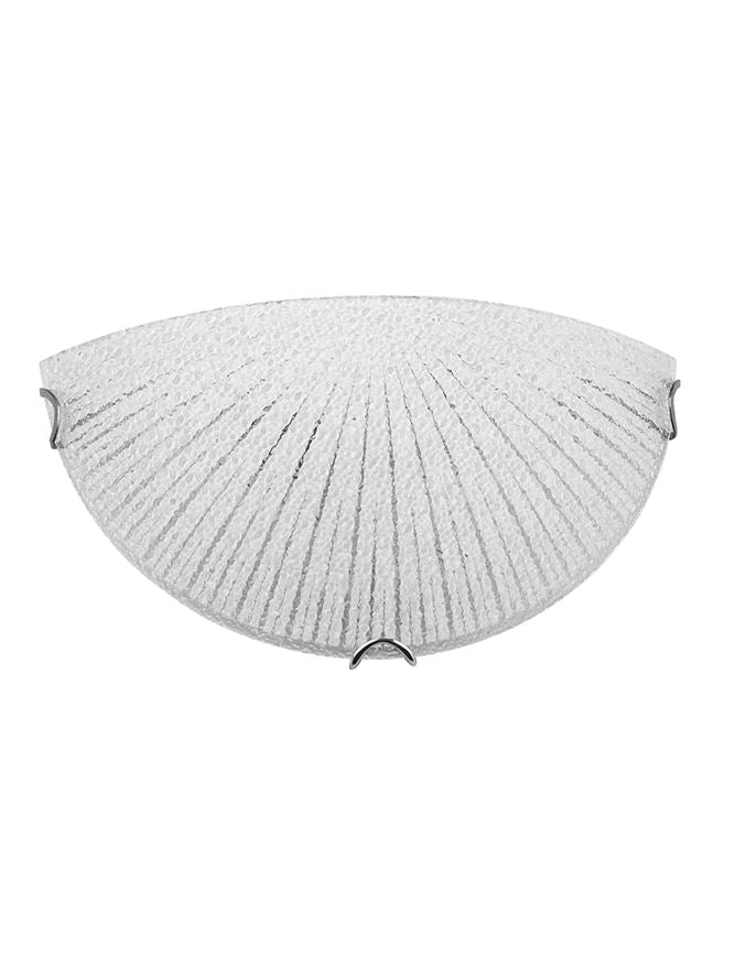 Висящо осветително тяло (пендел) SHELL 1x12W E27 Хром метал и бяло/прозрачно стъкло