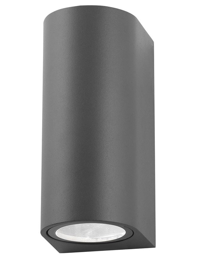 Външен аплик NERO LED GU10 2x10W Тъмен сив алуминий нагоре/надолу