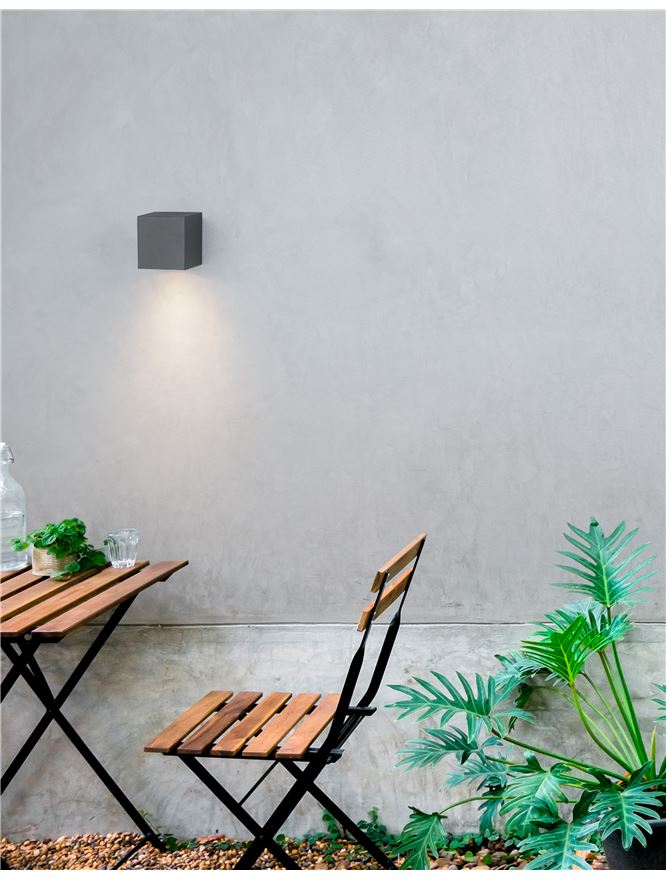 Външен аплик NERO LED GU10 2x10W Сив алуминий