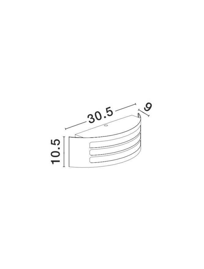Външен аплик ZENITH LED E27 12W Тъмен сив алуминий