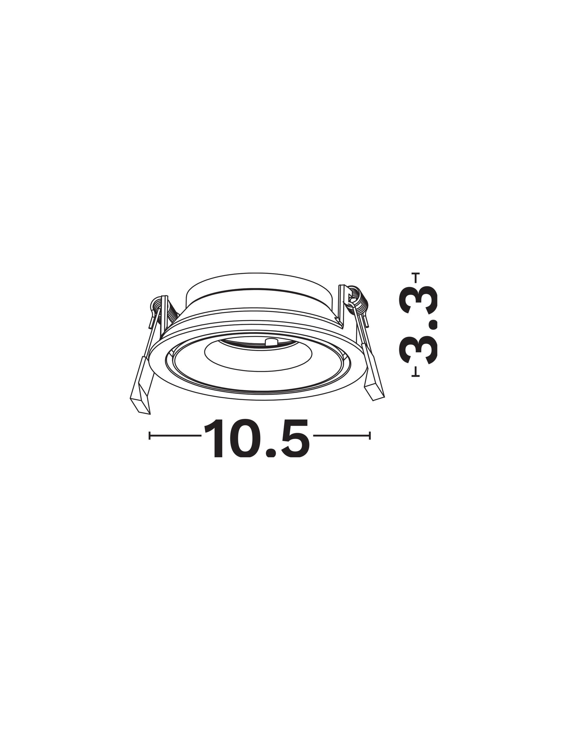 Техническо осветление ENZO GU10 50W Бял алуминий ⌀10.5 H3.3см