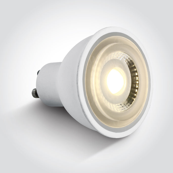 Бял COB 6W WW (топло бяло) GU10 24° 230V