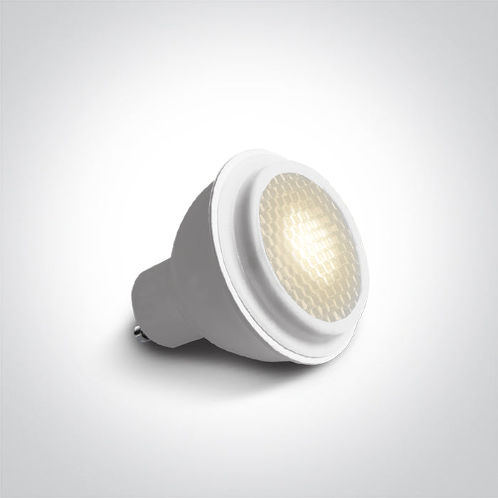 Черен COB 6W WW (топло бяло) GU10 HONEYCOMB 60° 230V