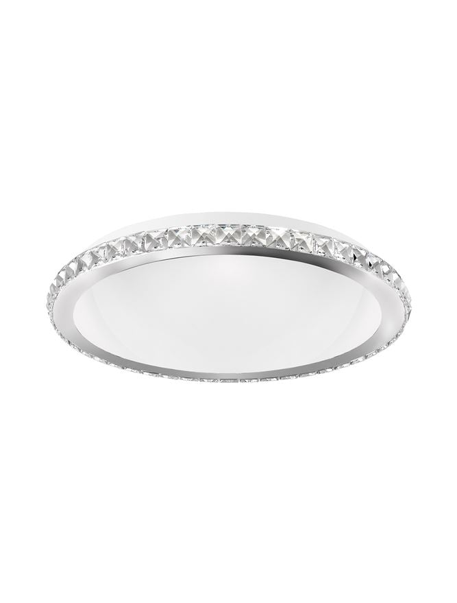 Висящо осветително тяло (пендел) PALERMO 3x12W LED Хромиран метал Бяло стъкло с кристали