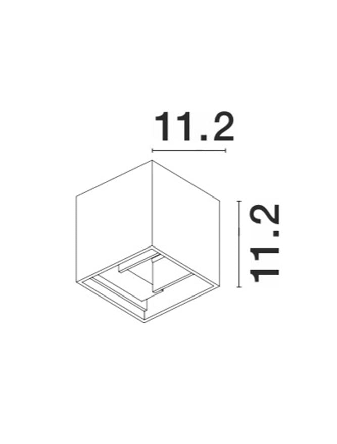 Външен аплик COMO 2x3W Пясъчно бял алуминий