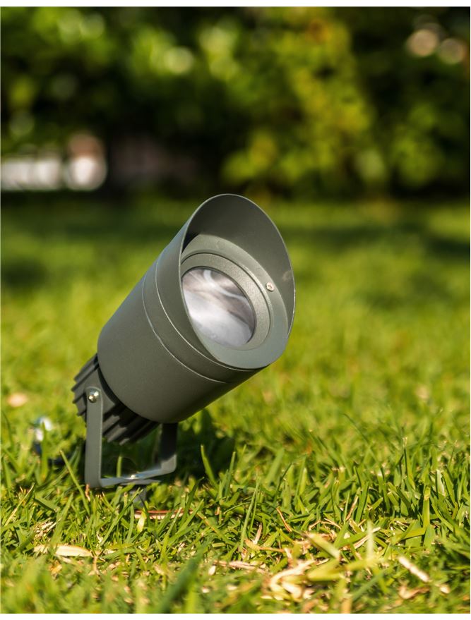 Външен аплик INSIDE LED GU10 10W Тъмен сив алуминий и стъкло IP54