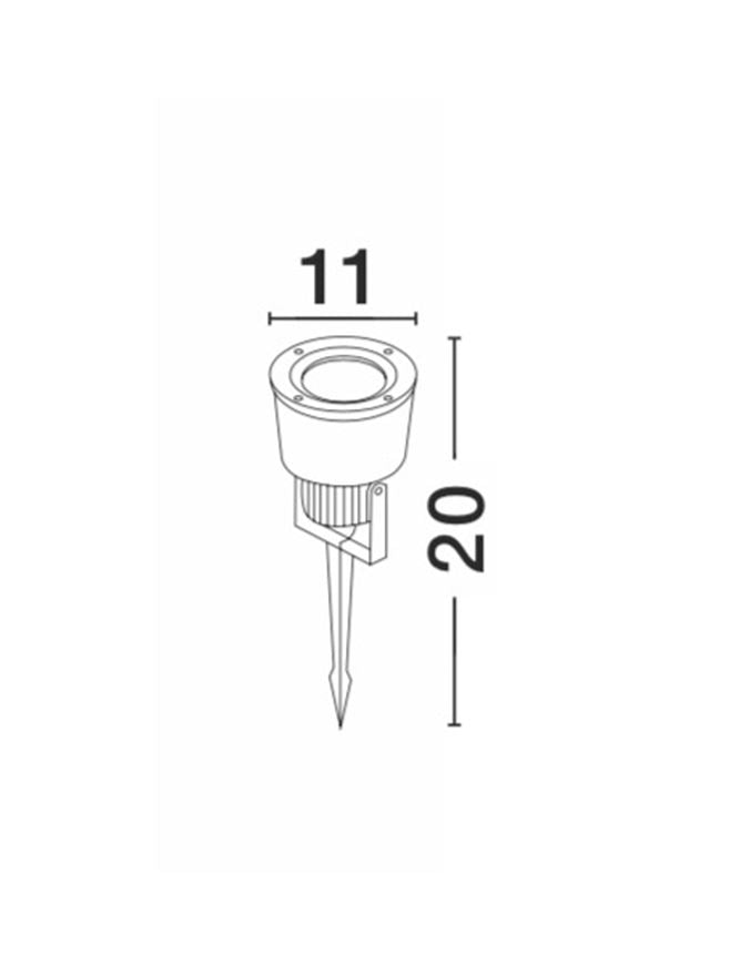 Външен аплик INSIDE LED GU10 10W Тъмен сив алуминий и стъкло IP54