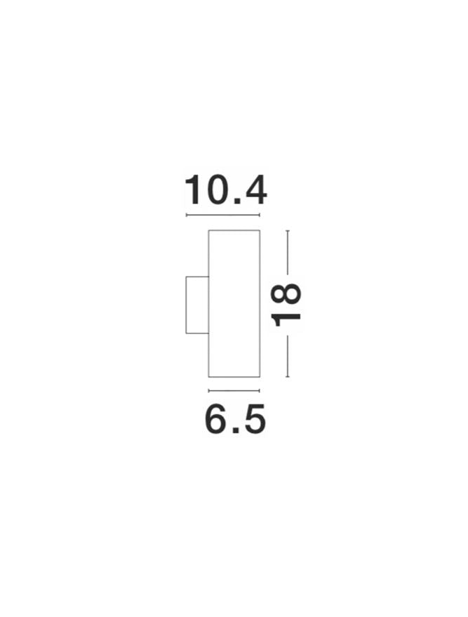 Външен аплик NODUS LED GU10 2x10W Тъмен сив алуминий нагоре/надолу