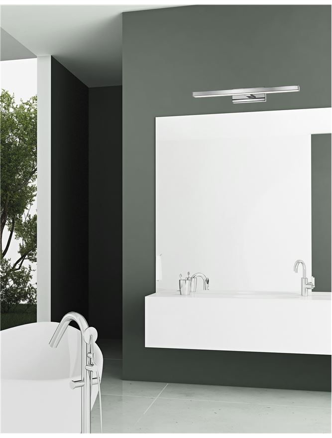 Висящо осветително тяло (пендел) MODENA 12W LED Хром алуминий и акрил IP44