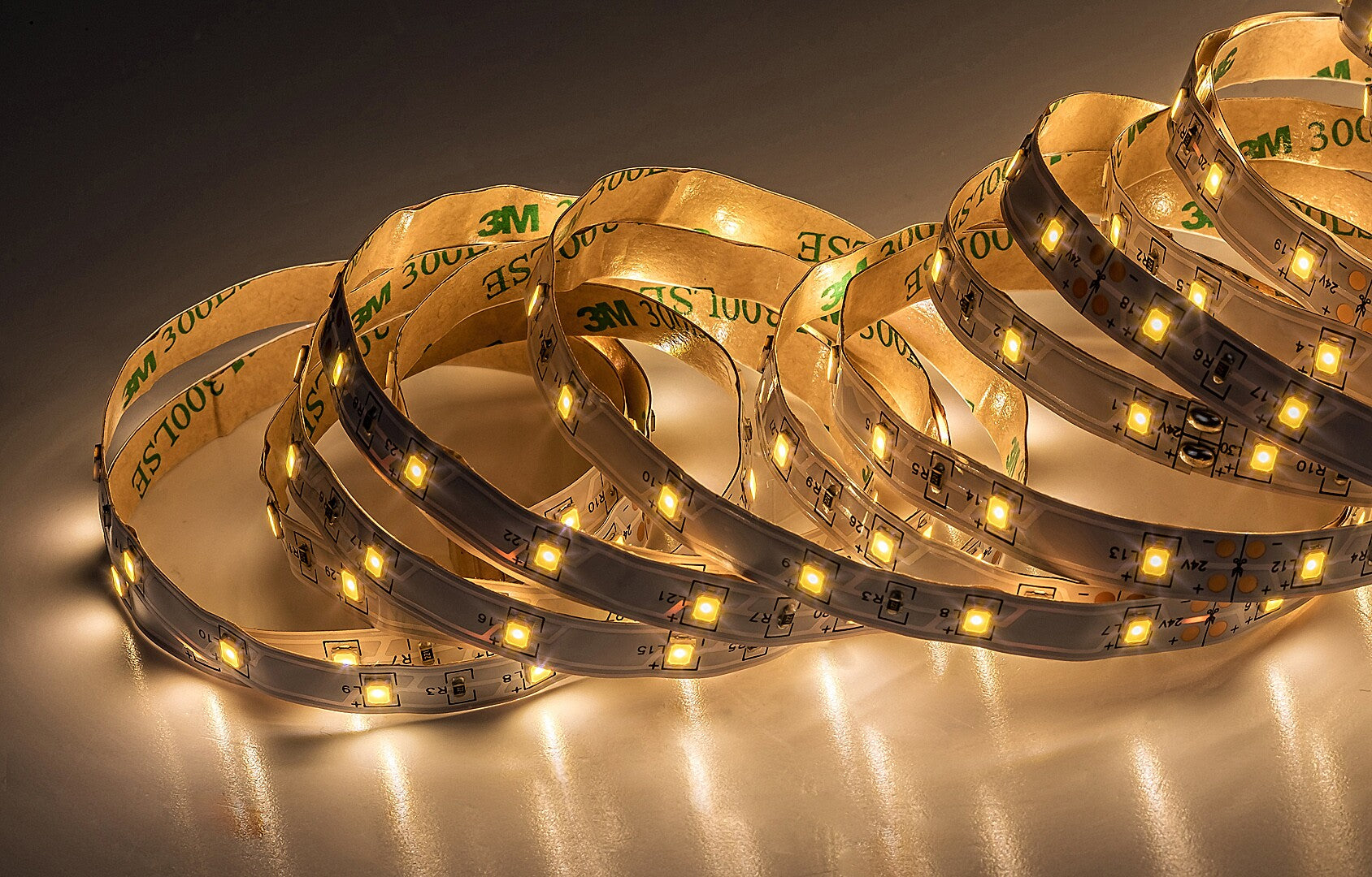 LED лента, 18W, 1450lm, 3000K, L500cm