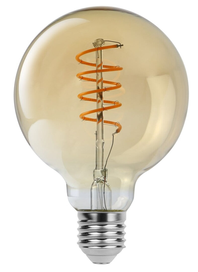 Филаментна LED крушка, E27 G95, 4W, 350lm, 2200K