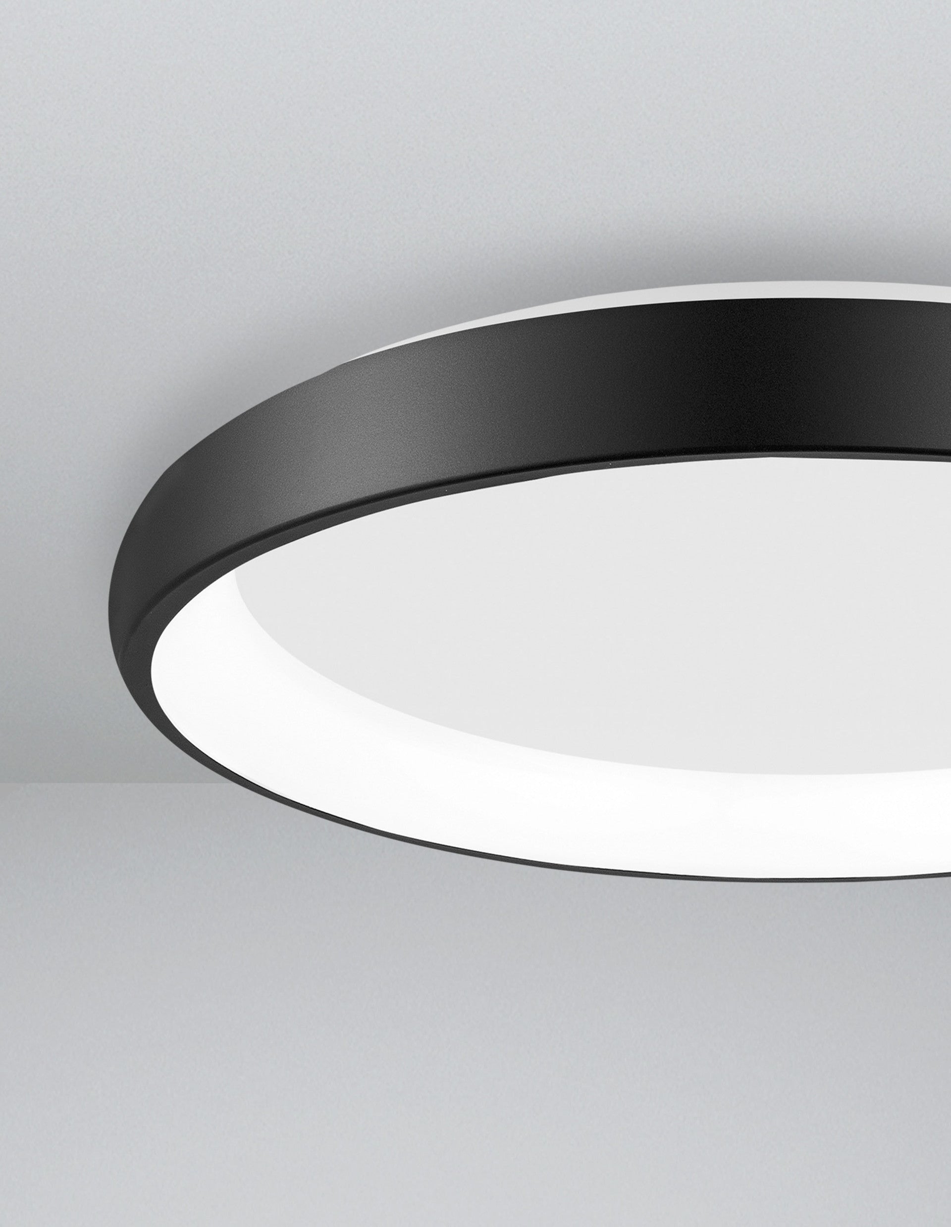 Висящо осветително тяло (пендел) ALBI 50W Пясъчно черен алуминий и акрил LED Триак димируем