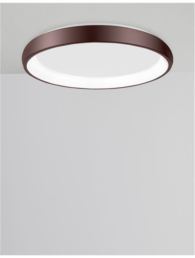 Висящо осветително тяло (пендел) ALBI 50W Кафяв алуминий и акрил LED Триак димируем