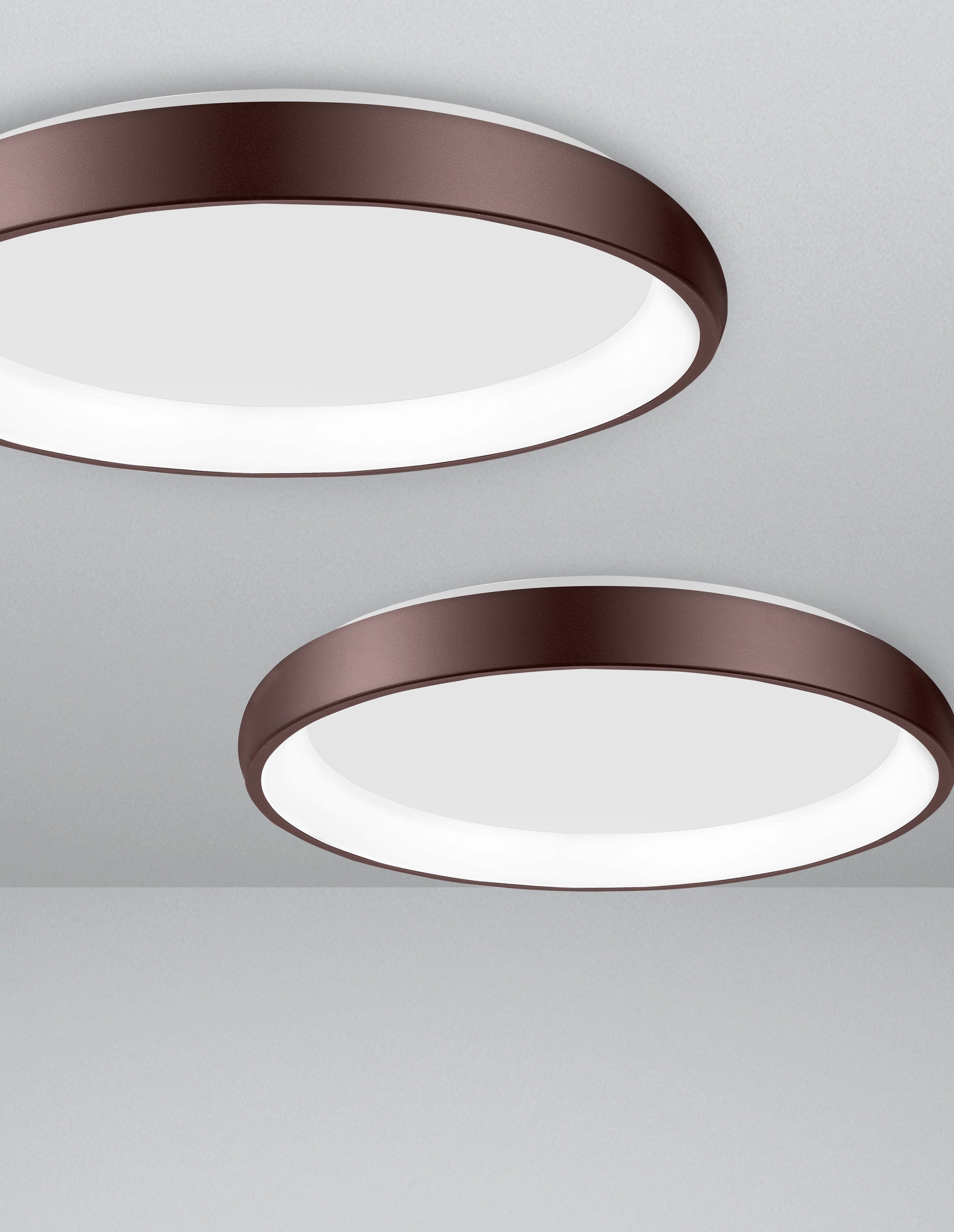 Висящо осветително тяло (пендел) ALBI 50W Кафяв алуминий и акрил LED Триак димируем