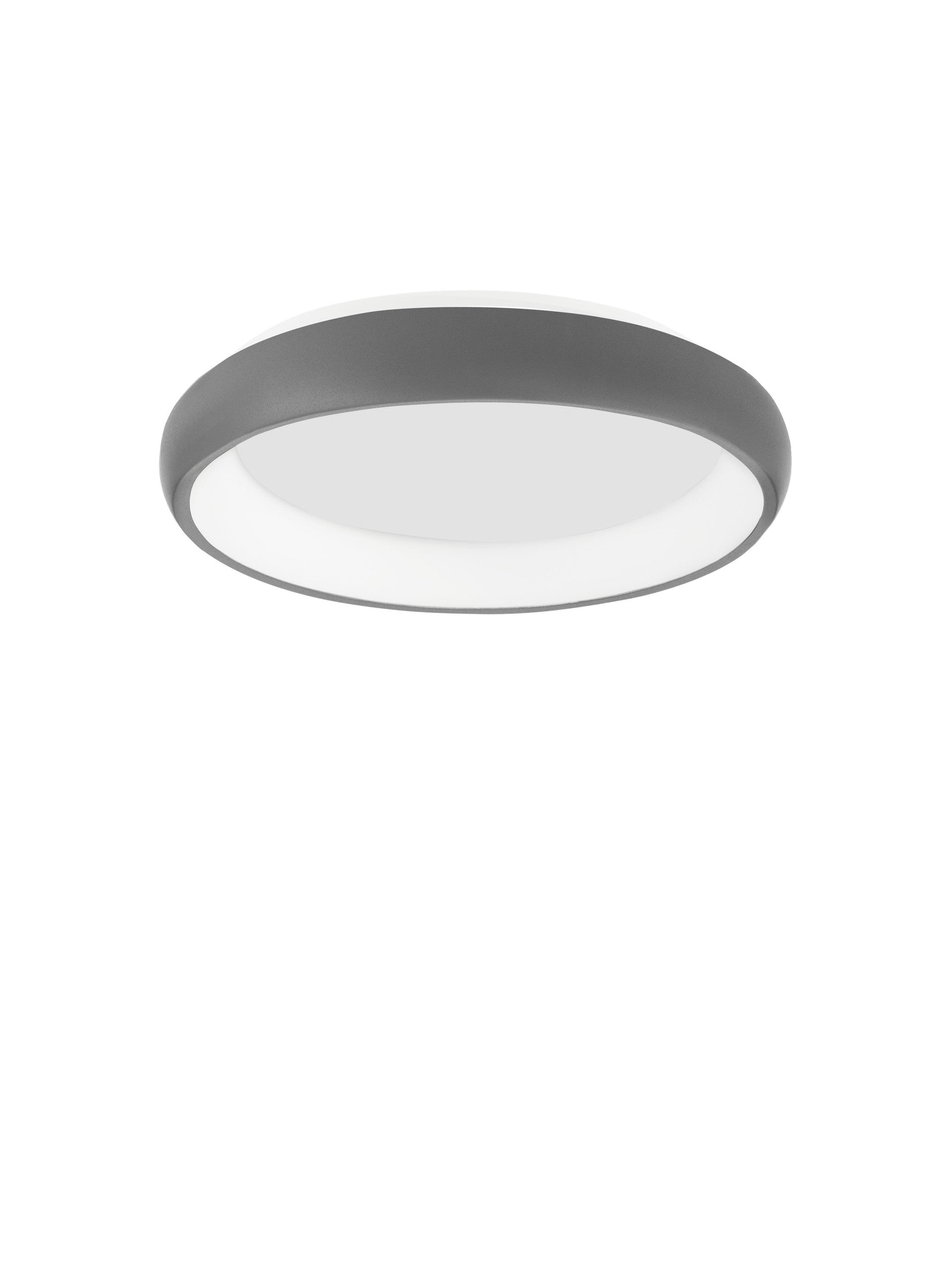 Висяща лампа ALBI 32W сива, алуминий и акрил, LED, с Triac димиране
