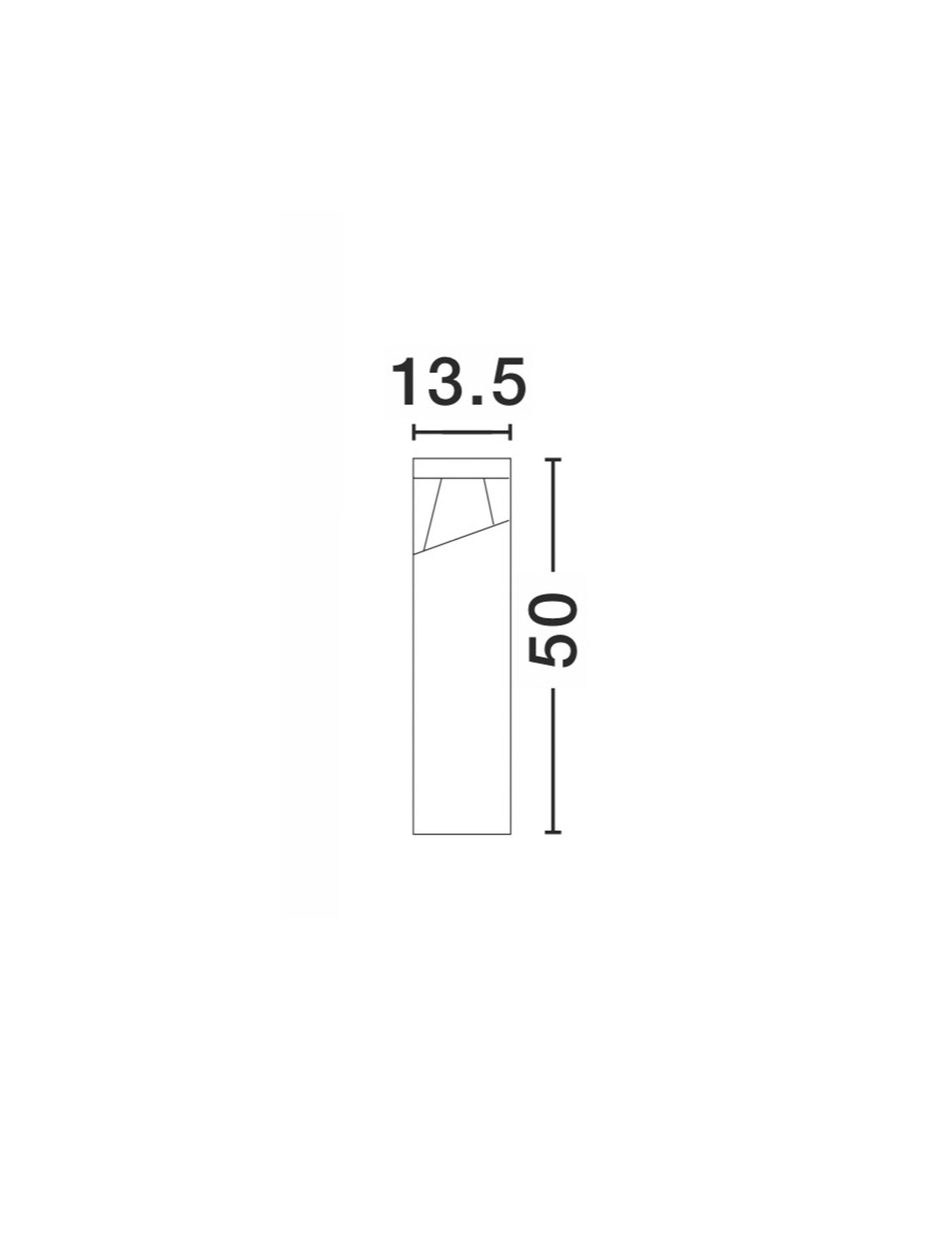 Външен аплик LOCK 12W Тъмен сив алуминий прозрачен и бял акрил