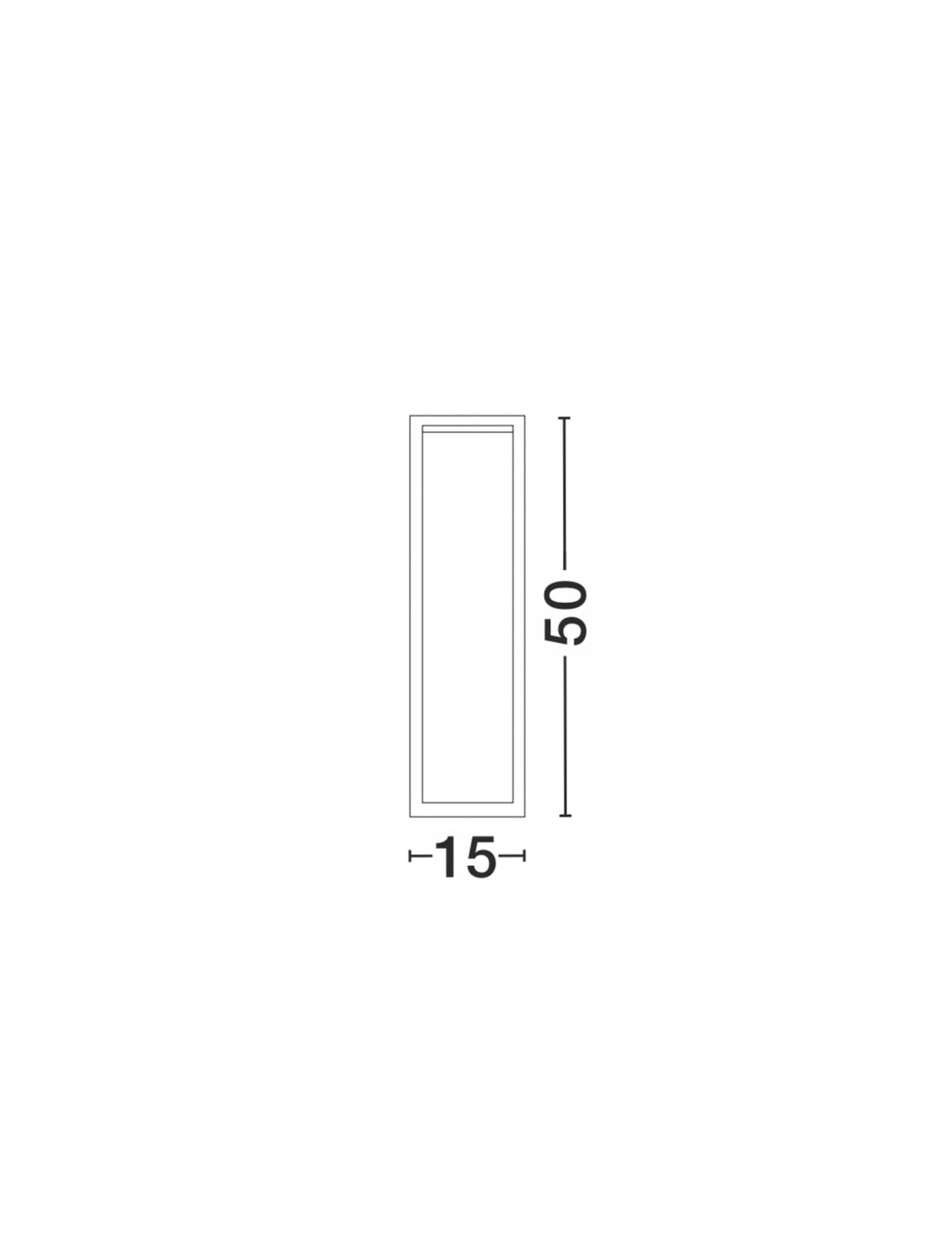 Външен пендел BLISS 7W Тъмен сив алуминий акрил дифузер IP54 H50см