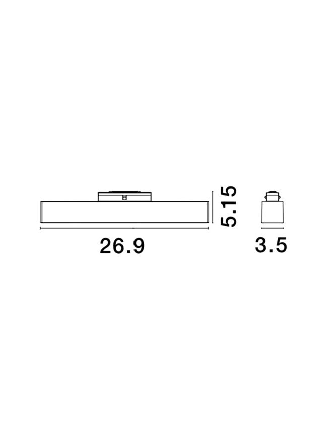 Магнитна система 48V BUXTON LED лента 15W 4000K Матово черен L26.9 H5.15см