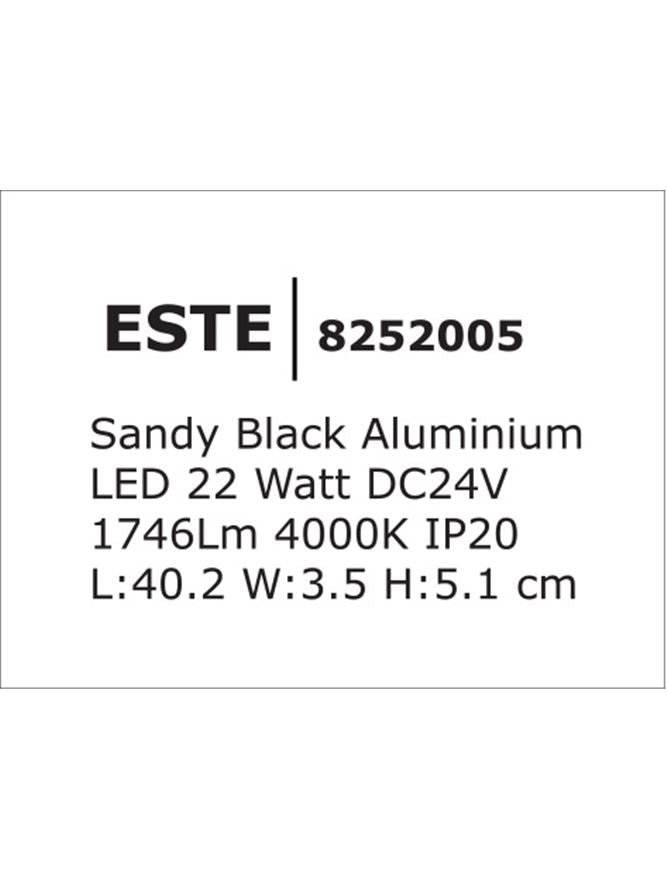Магнитна система 48V BUXTON LED лента 22W 4000K Матово черен L40.2 H5.15см