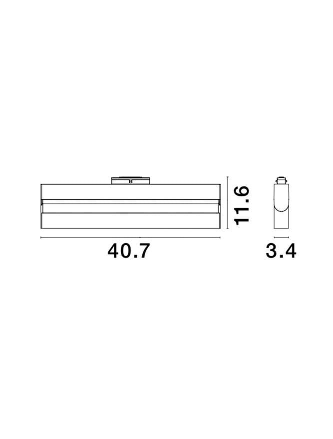 Техническо осветление BUXTON LED лента 22W 3000K Пясъчно черен L40.7 H11.7см