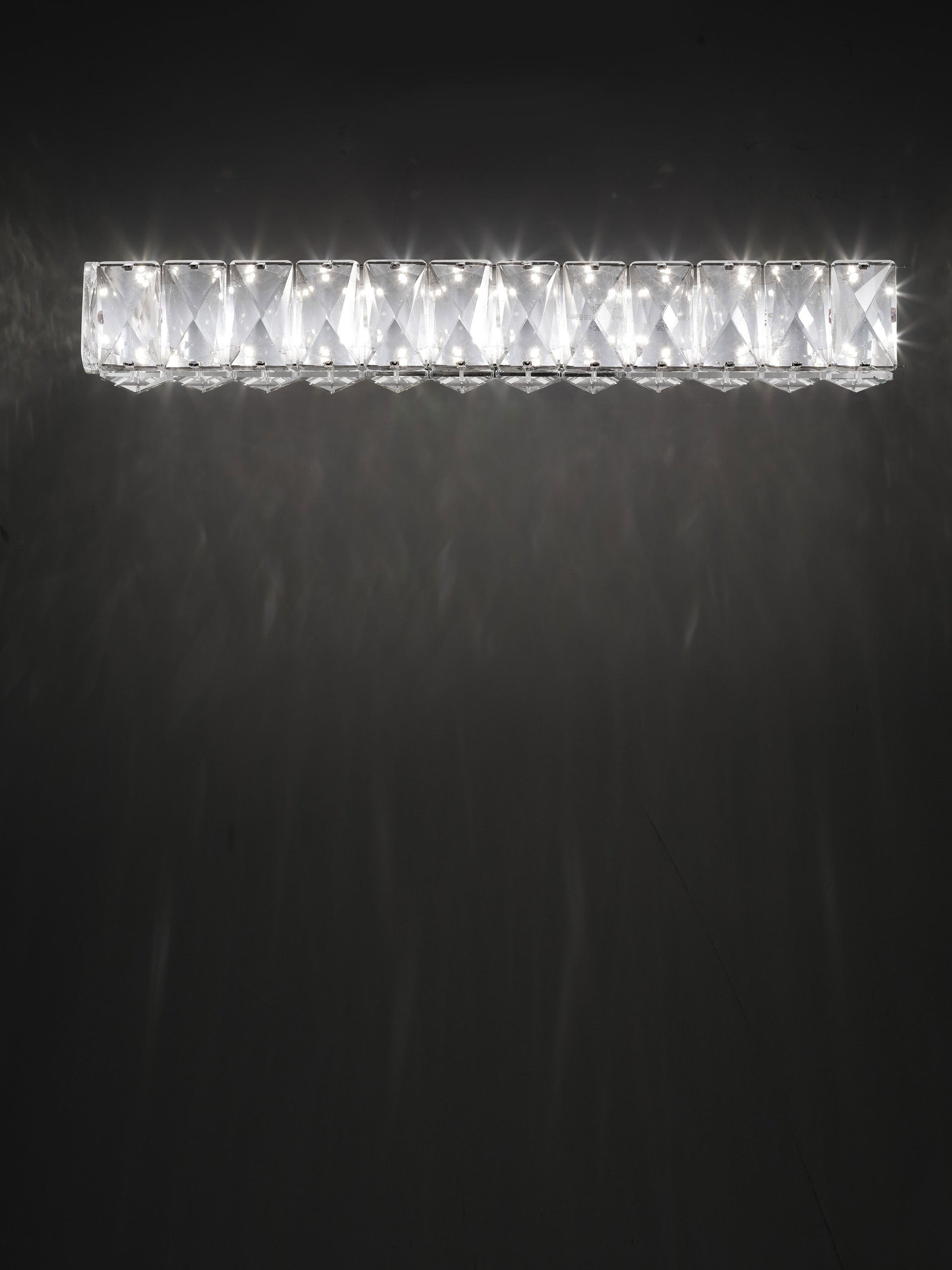 Висяща лампа CORONA 8W LED хром алуминий и K9 кристал Д40 Ш7 В7см