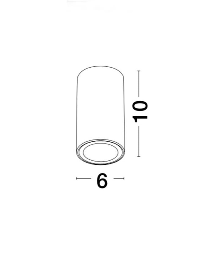 Техническо осветление MARUPE GU10 MR16 50W Пясъчно бял ⌀6 H10см