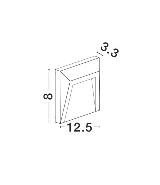 Външен аплик LUTON 1W Тъмен сив ABS