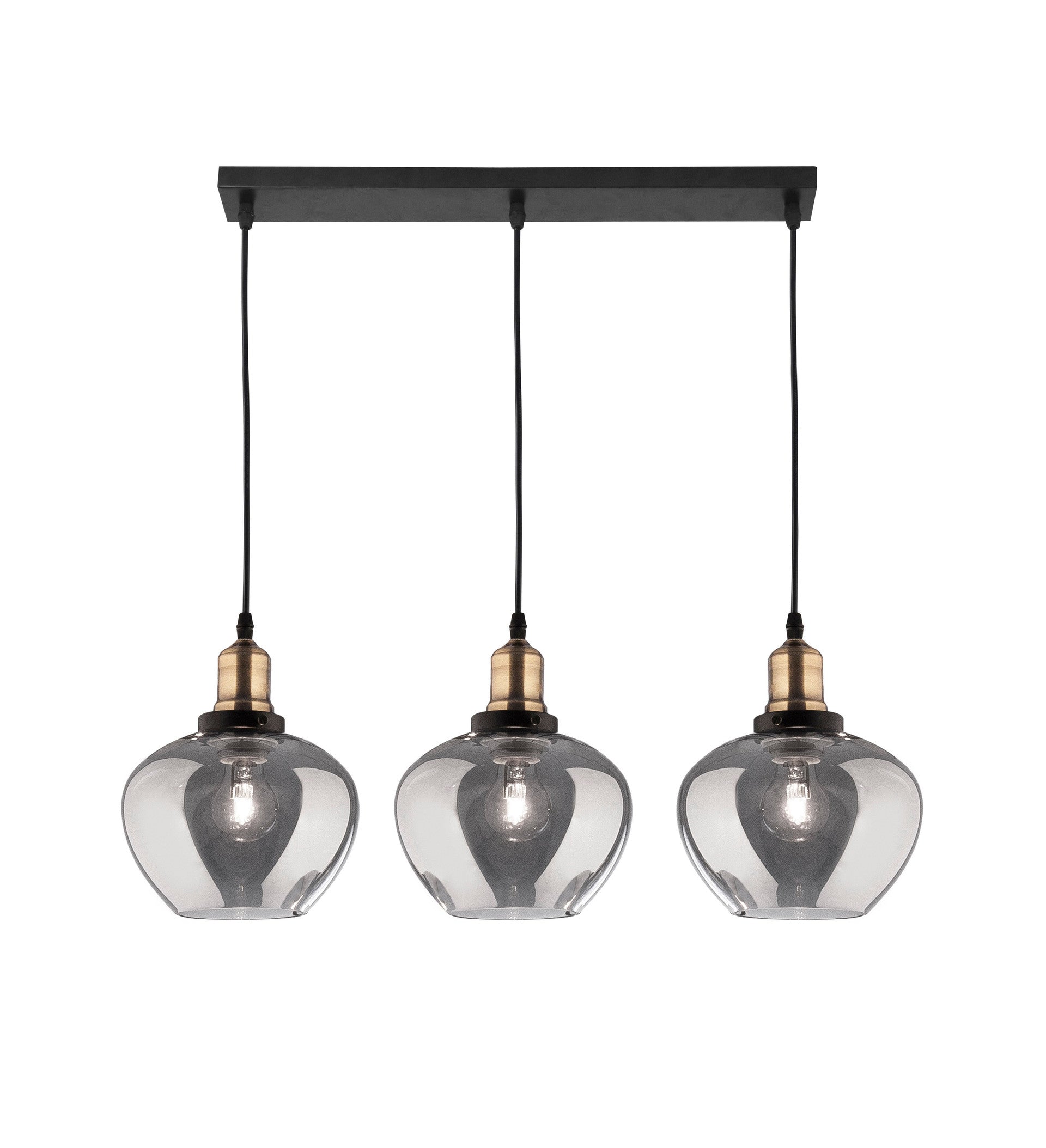 Висящо осветително тяло (пендел) CEDRO 36W LED E27 Бронз/черен, опушено стъкло L80