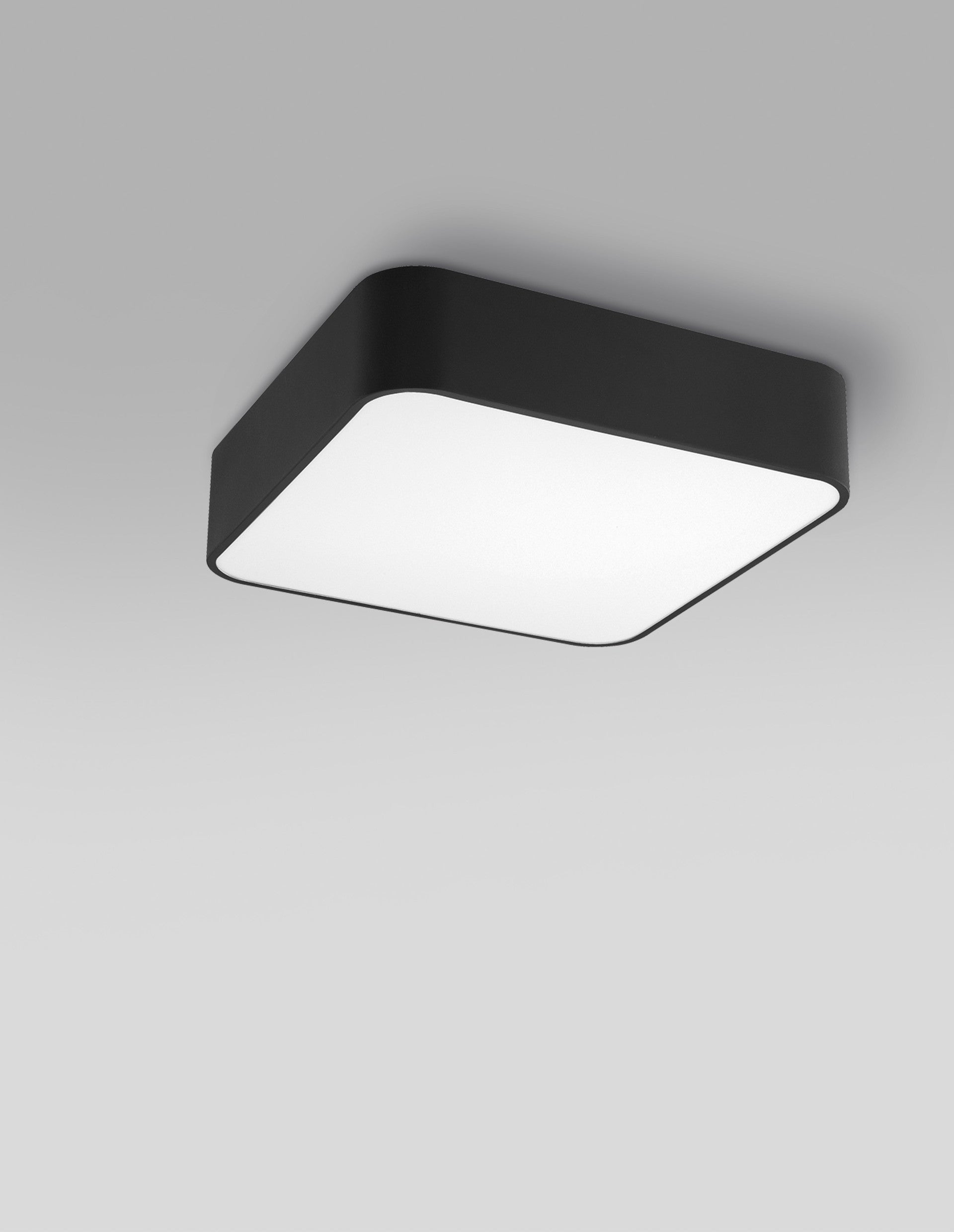 Окачена лампа RAGU 4х12W LED E27, черен метал, матов бял акрил