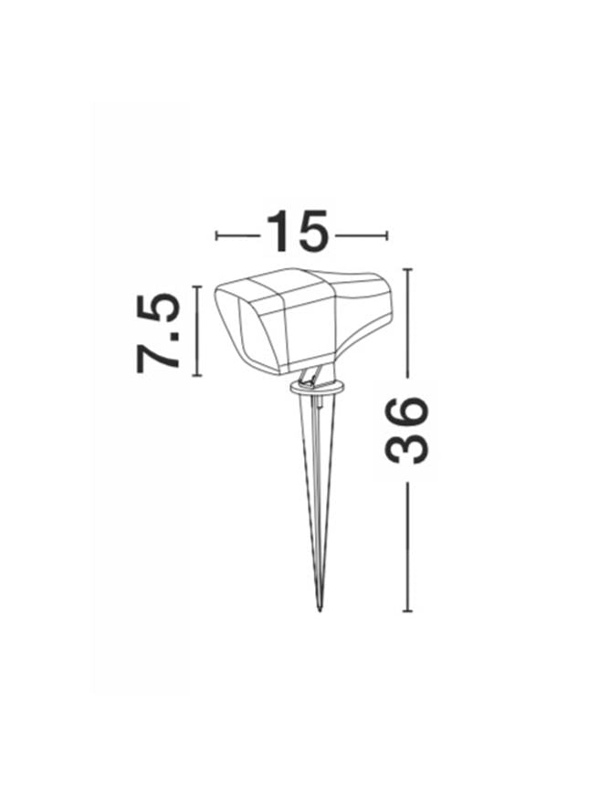 Външен аплик INSIDE LED GU10 10W Тъмен сив алуминий и стъкло IP54