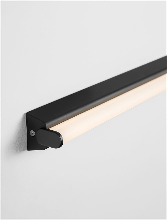 Висящо осветително тяло (пендел) ENDO 19W LED Пясъчно черен алуминий и акрил L60 W4.5 H5.5см