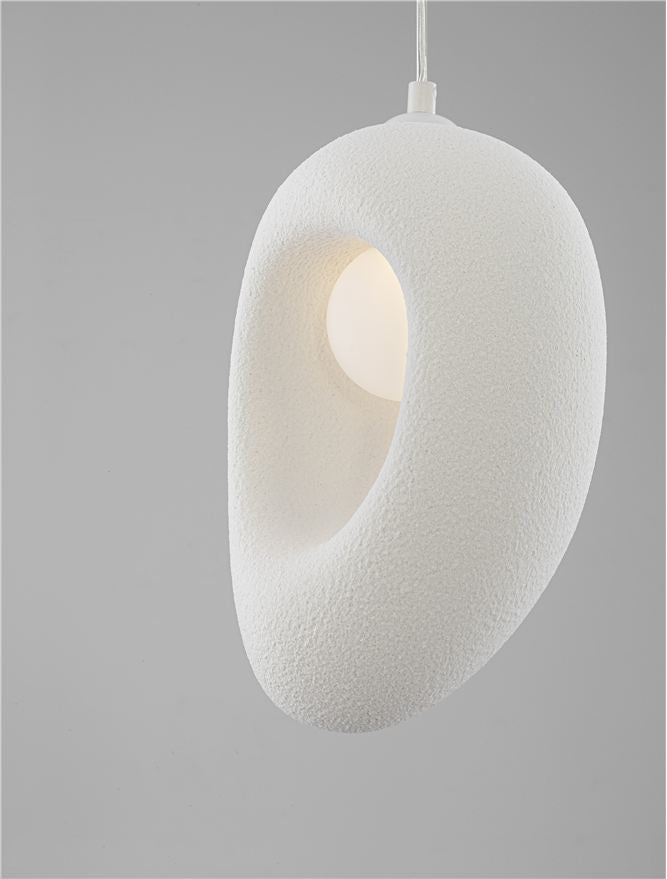 Висящо осветително тяло (пендел) TEMPUS 5W LED G9 Пясъчно бял полиуретан и смола L20 W30 H250см