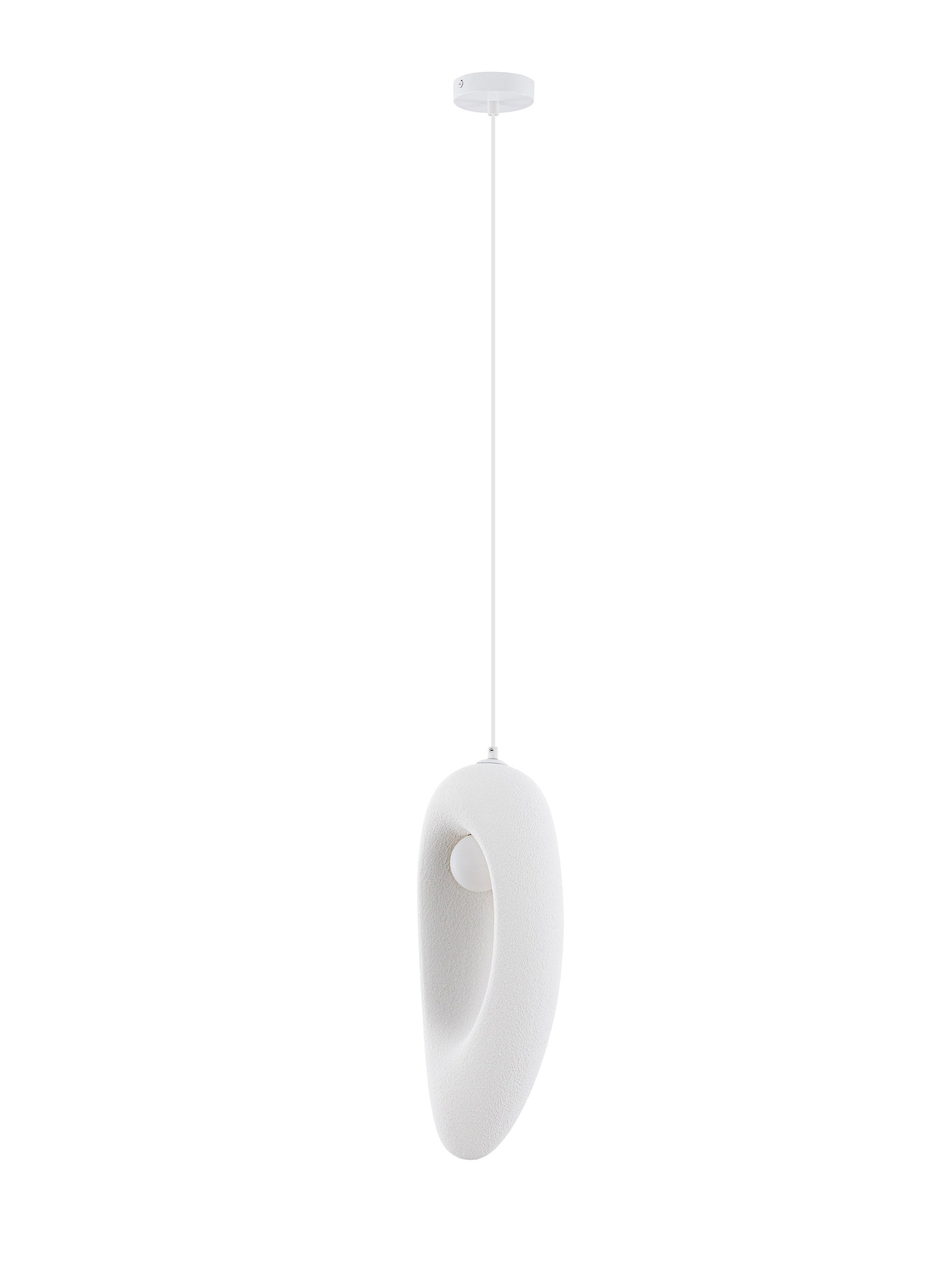 Висяща лампа TEMPUS 5W LED G9 Пясъчнобял полиуретан и смола Д18 Ш48 В250см