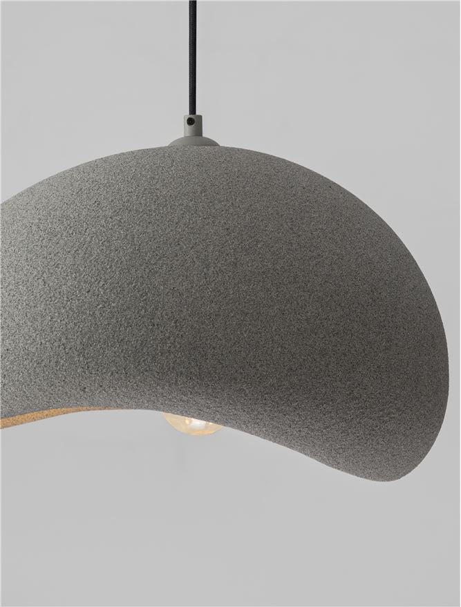 Висящо осветително тяло (пендел) AERE 12W LED E27 Пясъчно сив полиуретан и смола L40 W32 H250см