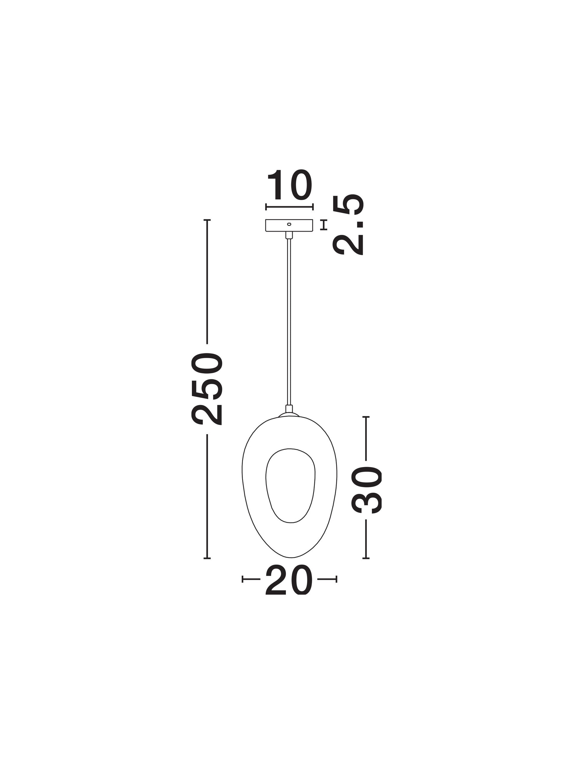 Висяща лампа TEMPUS 5W LED G9 Пясъчносив полиуретан и смола L20 W30 H250см