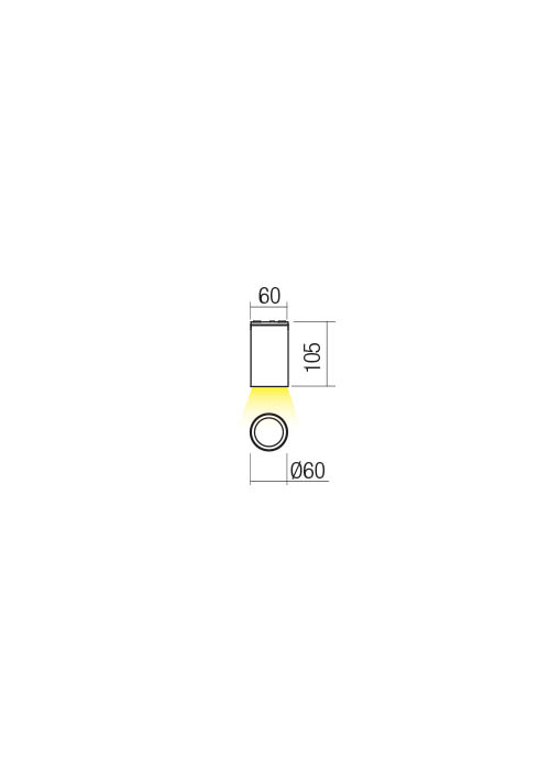 Плафон LED RAM COB 4W IP65 DG 3000K (Ro)