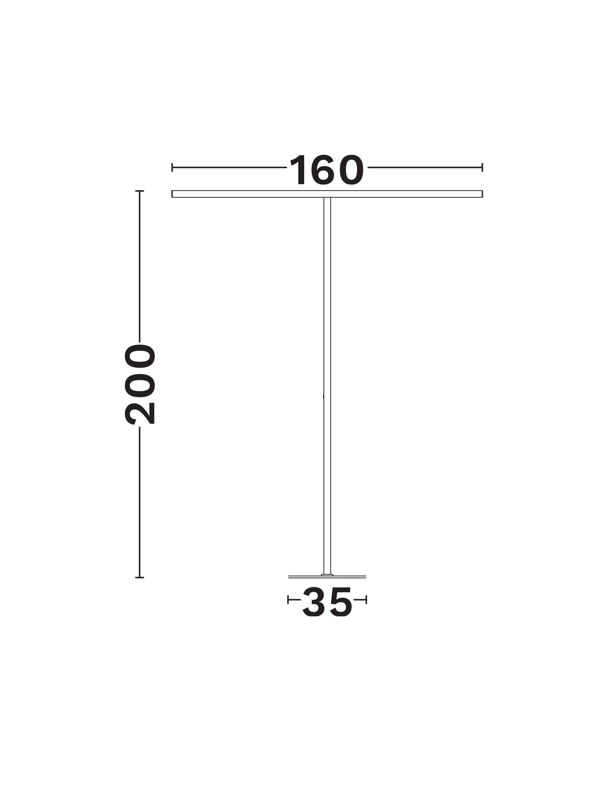Техническо осветление GAL 45W UP/15W DOWN Пясъчно черен