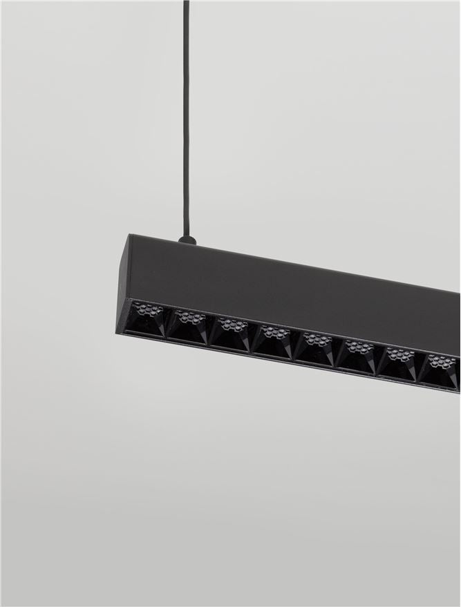 Техническо осветление UPRAIL Линеен модул 30W 24° Пясъчно черен алуминий L108.5 W7 H2.1см 3000K IP20