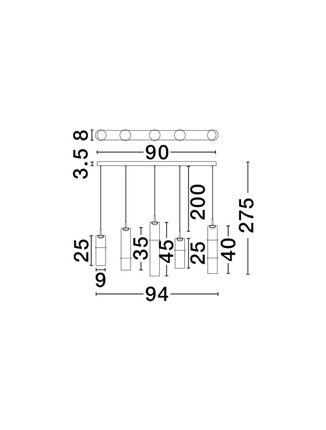 Подова лампа SANO 18W LED Димируем, златист метал, коняк стъкло