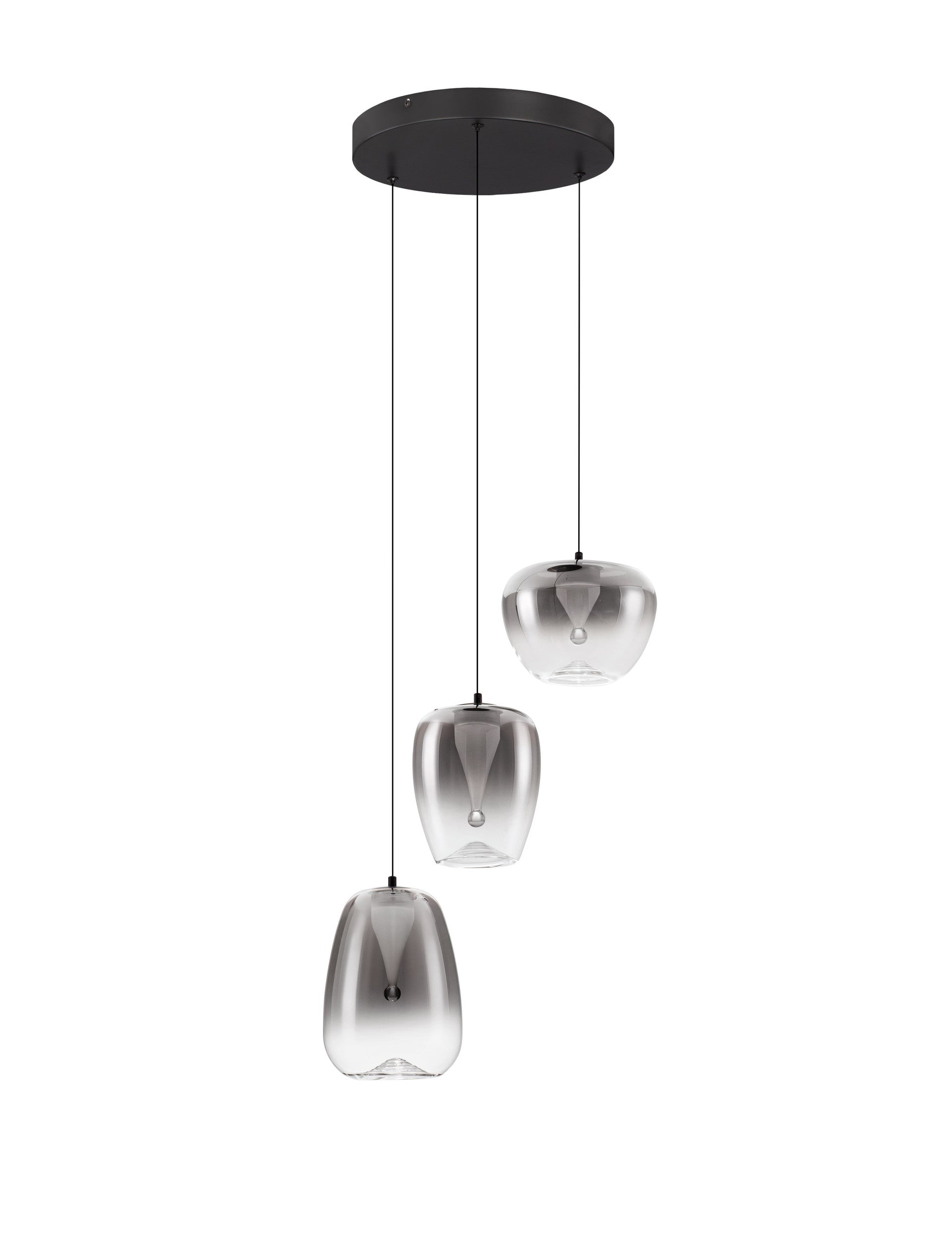 Подова лампа OBLO 10W LED, черен мат метал, опушено сиво стъкло, ⌀41 H227см - alternate view