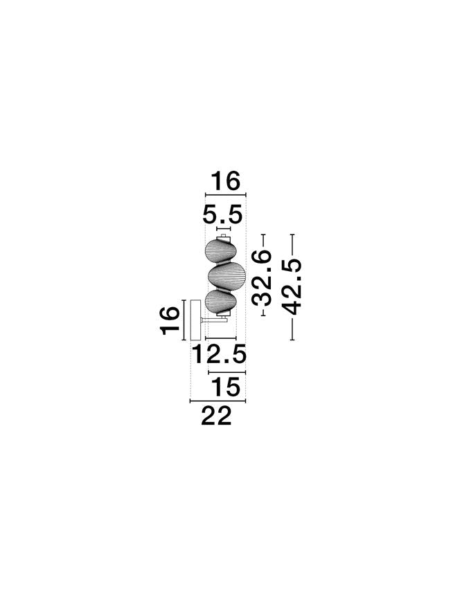 Настолна лампа LEDA LED 18W 220-240V ⌀16 W22 H42.5см Кехлибарено стъкло Златист метал