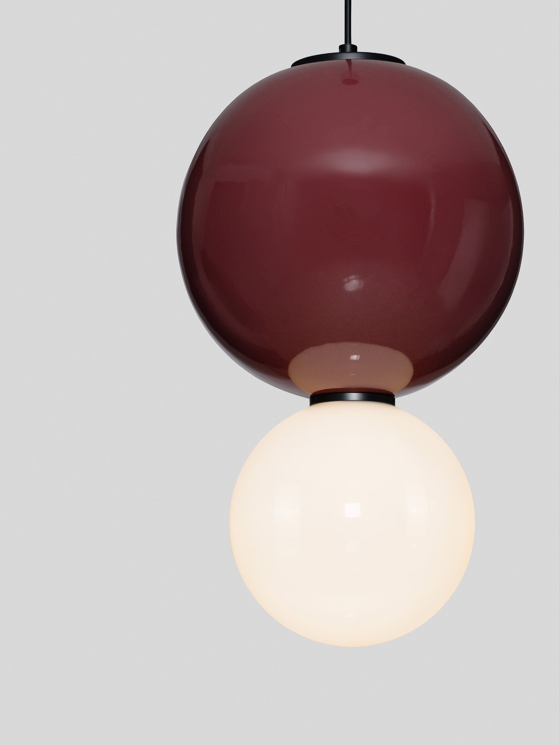 Подова лампа NOESIS LED 7W Бордо порцелан, матово черен