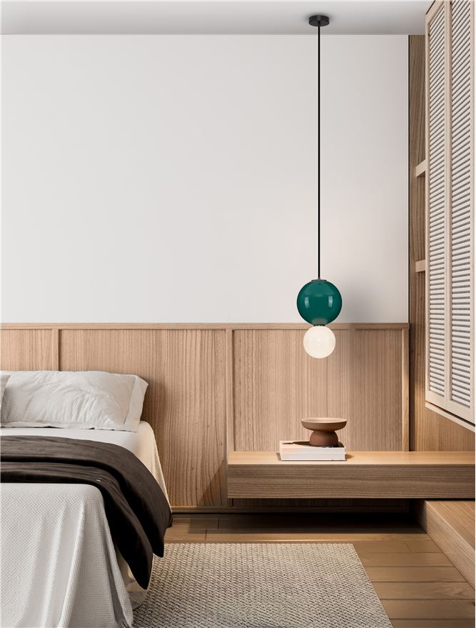 Подова лампа NOESIS LED 7W Яспис порцелан, матово черен