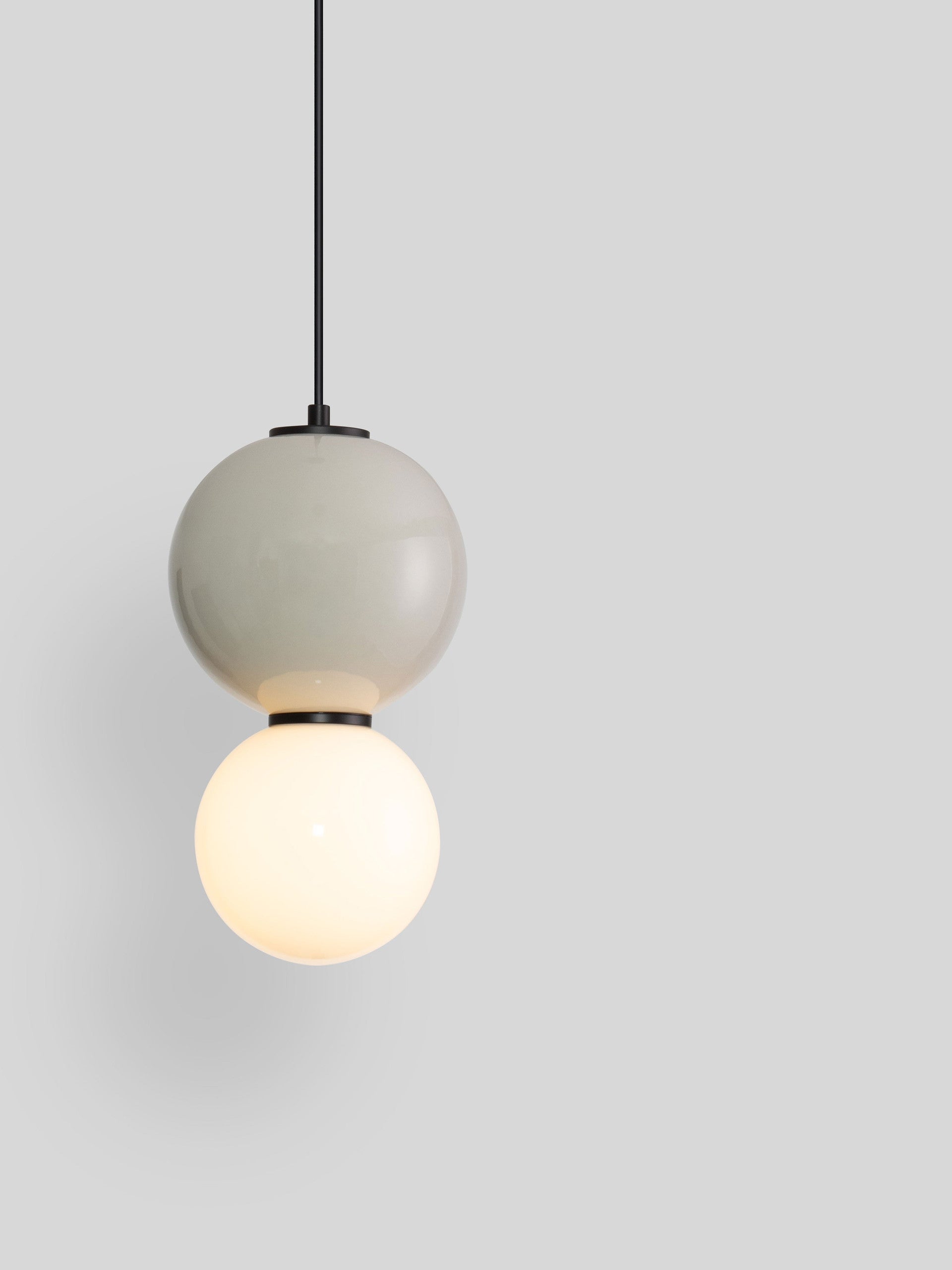 Подов лампион NOESIS LED 6W Светлосив Порцелан, Матово Черен