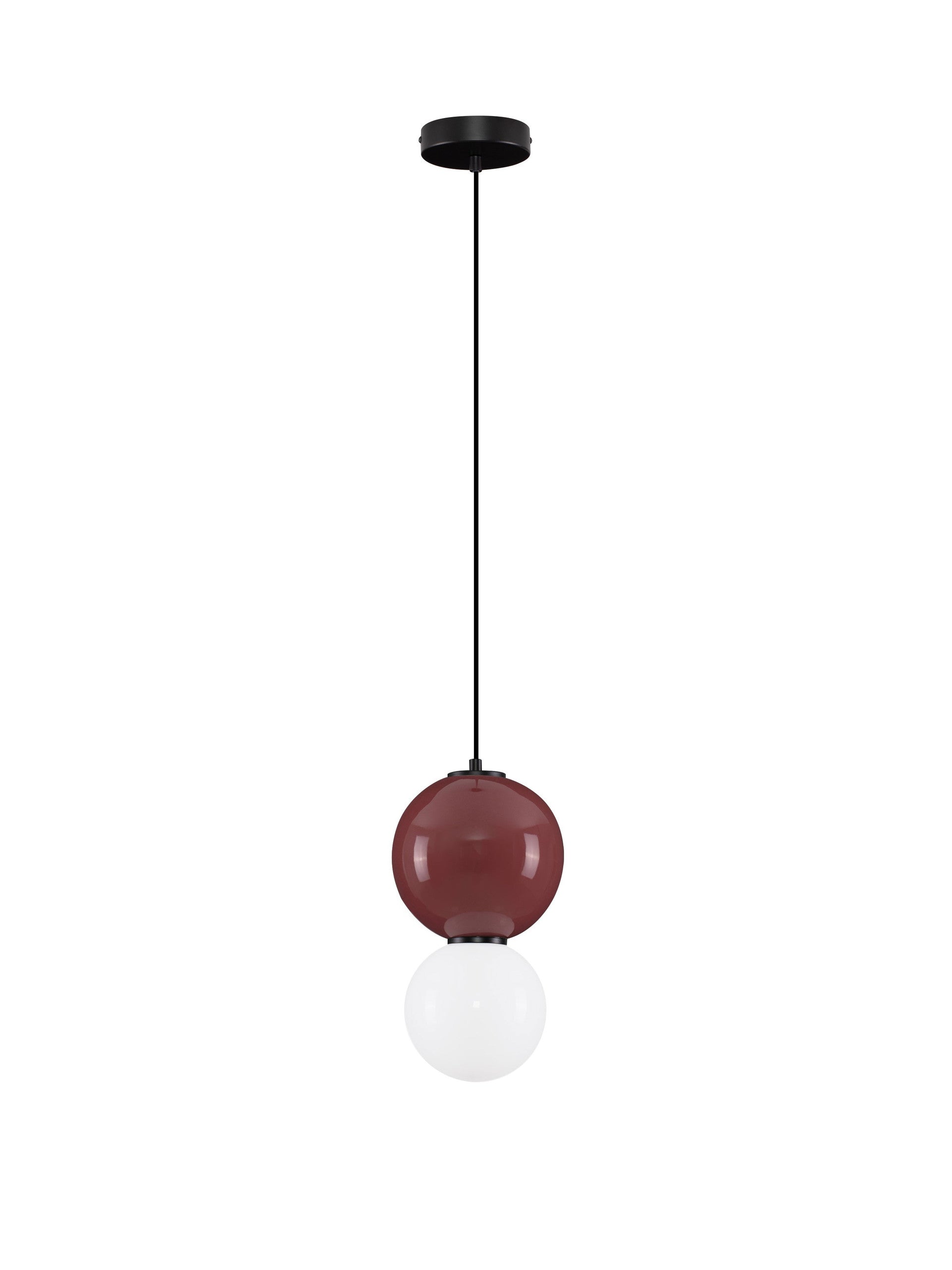 Подова лампа NOESIS LED 6W Бордо порцелан, матово черен