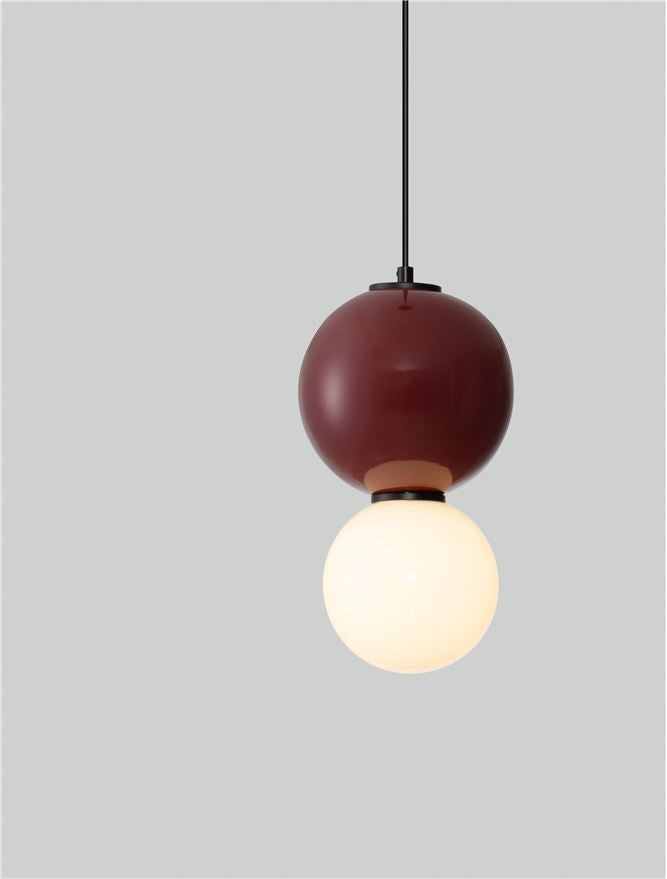 Подова лампа NOESIS LED 6W Бордо порцелан, матово черен