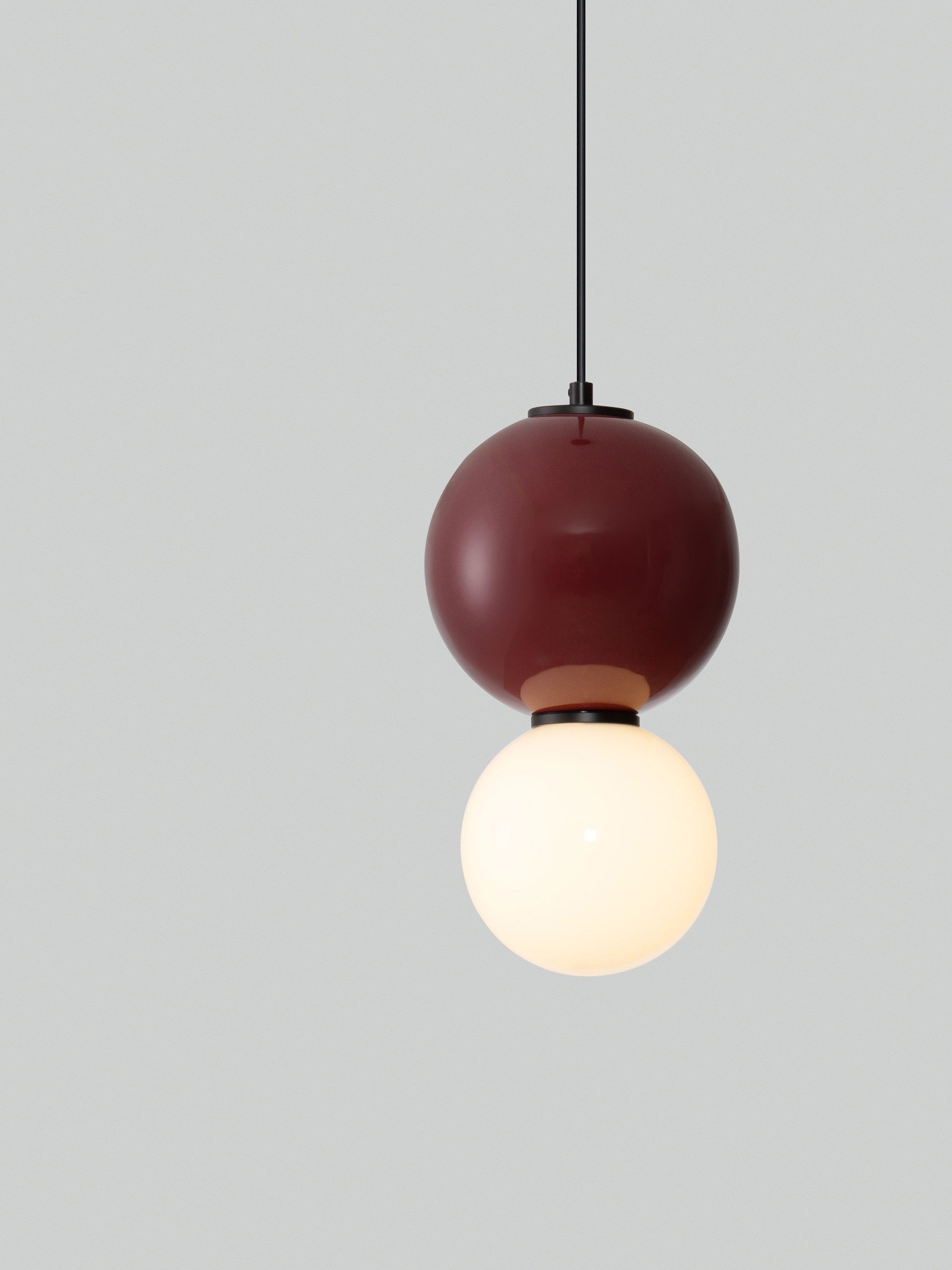 Подова лампа NOESIS LED 6W Бордо порцелан, матово черен