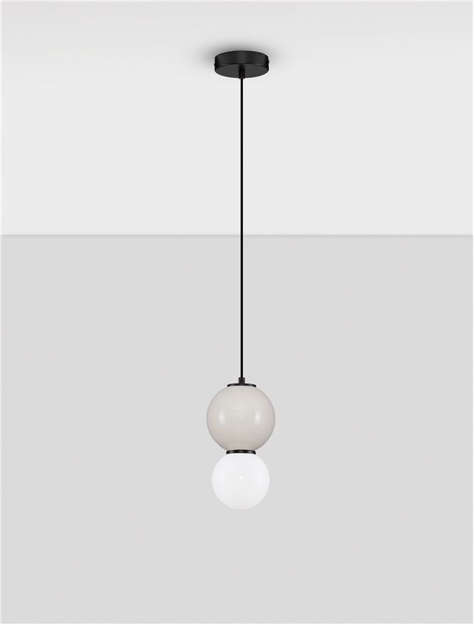 Подова лампа NOESIS LED 4W Светлосив порцелан, матово черен